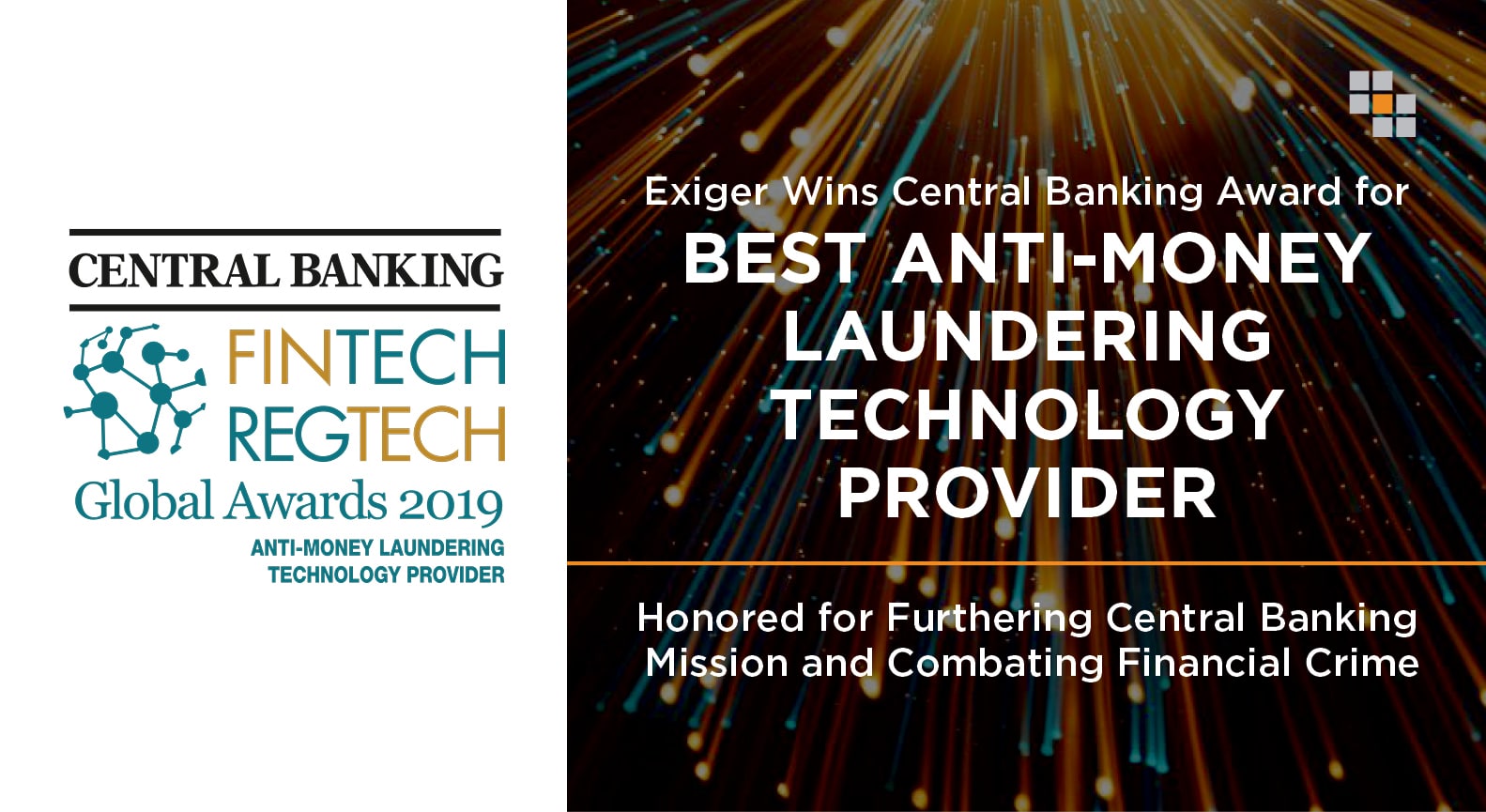 Exiger Wins Central Banking Award for Best AntiMoney Laundering