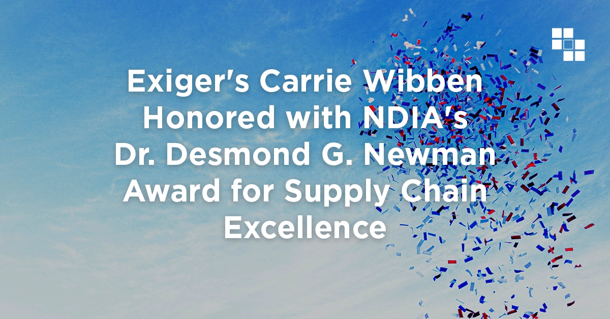 Exiger's Carrie Wibben Honored With National Defense Industrial ...